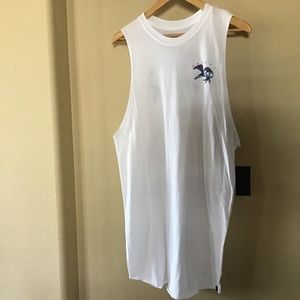 HURLEY NO SLEEVE TEE MEDIUM (WHITE)